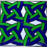 Celtic circles in blue and green